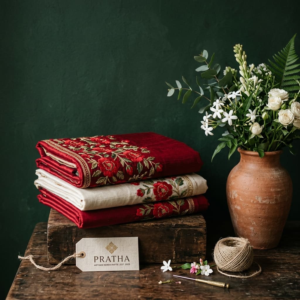 Crafting KANAA hand-embroidered sarees and art